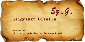 Szigriszt Gizella névjegykártya